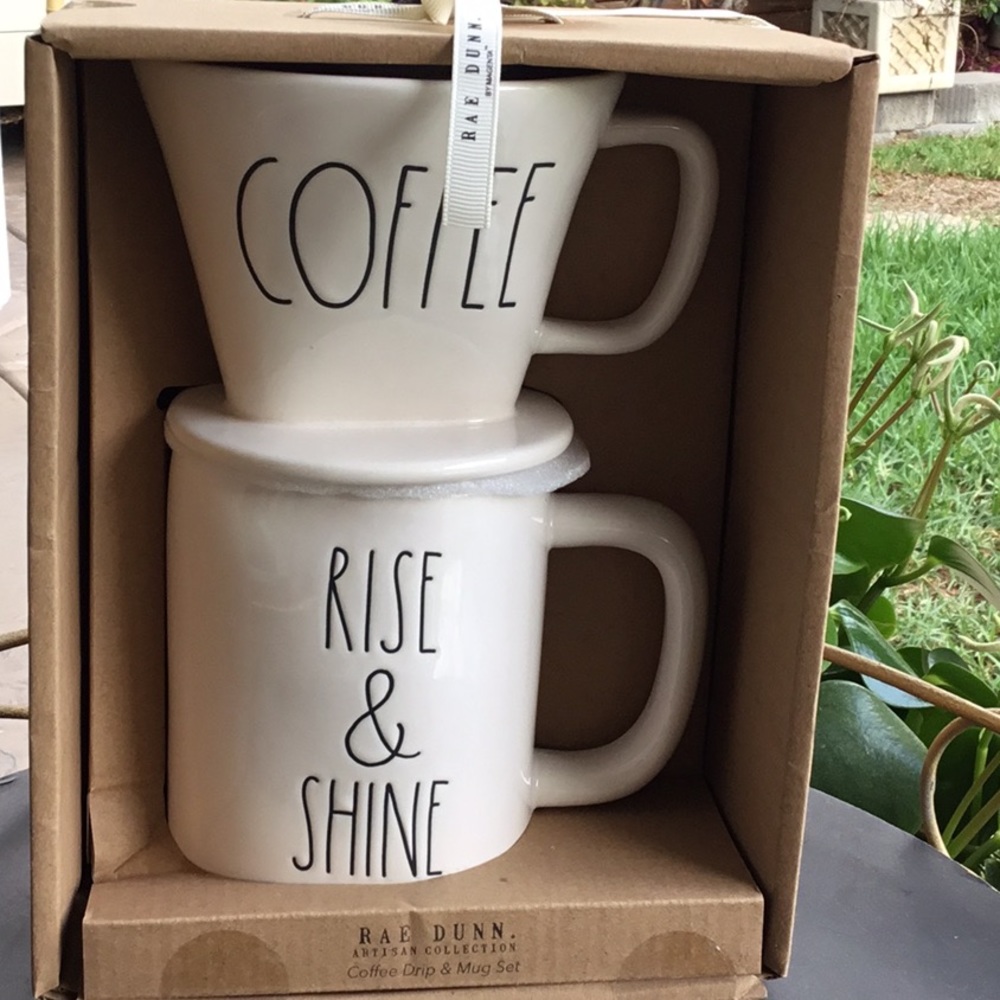 Rae Dunn coffee drip & Mug set
